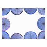 Glowing blue Lemon and lime slice frame Personalised Announcements