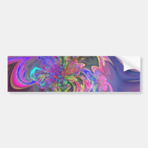Glowing Burst of Colour Bumper Stickers