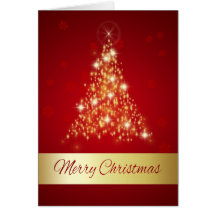 Glowing Christmas Tree - Greeting Card