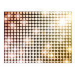 Glowing Circles Abstract Postcard (golds)