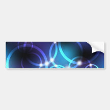 Glowing Circles Bumper Stickers