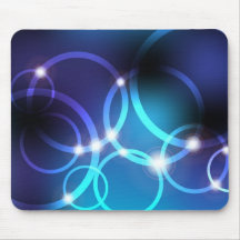 Glowing Circles Mouse Pads