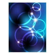 Glowing Circles Postcard