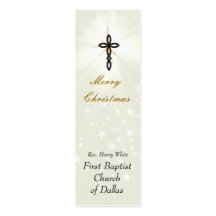 Glowing Cross Religious Business Card
