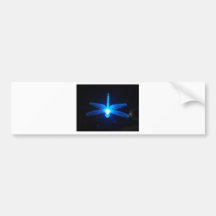 Glowing Dragonfly Bumper Sticker