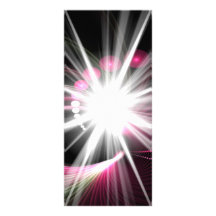Glowing Fractal Lens Burst - The Coolest Full Color Rack Card