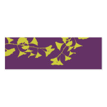 Glowing Ginkgo Tree Branch with Leaves Business Card Template