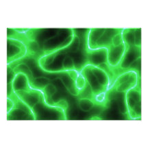 Glowing Green Abstract Electricity Photo Art
