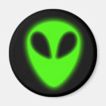 Glowing Green Alien Magnet
