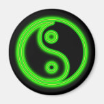 Glowing Green Yin Yang Magnet