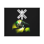 Glowing Locomotive Print Stretched Canvas Print