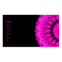 Glowing Pink Fractal Kaleidoscope Business Cards
