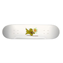 Glowing Pumpkin Witch Custom Skate Board