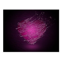 Glowing Splash Heart - Postcard