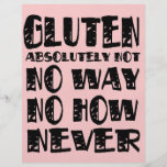 Gluten Free No Way No How Never Full Color Flyer