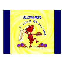 Gluten-Free Whimsical Design Post Card