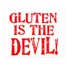 Gluten Is The Devil Post Cards