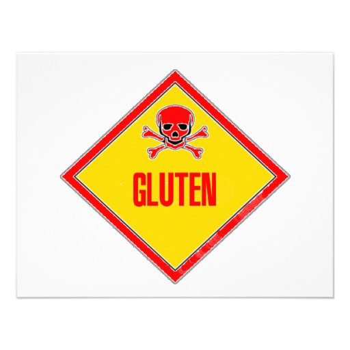 Gluten Poison Warning Personalized Invite