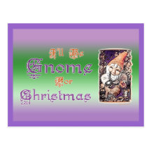 Gnome for Xmas crd Postcard