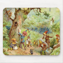 Gnomes, Elves and Fairies in the Magical Forest Mousepads