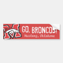 "Go, Broncos!" Bumper Sticker
