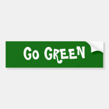 Go GREEN Bumper Sticker