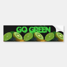 Go Green bumper sticker