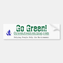 Go Green! bumper sticker
