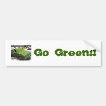 Go Green!! Bumper Sticker