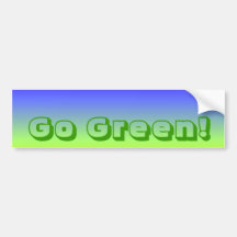 Go Green! Bumper Sticker - Customised