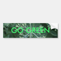 GO GREEN BUMPER STICKERS