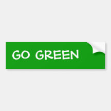 GO GREEN BUMPER STICKERS