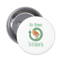 Go Green Pinback Buttons