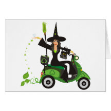 Go Green Witches Spell Greeting Card