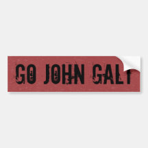 GO JOHN GALT BUMPER STICKERS