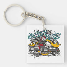 Go Kart Winners Square Acrylic Keychains