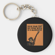 Go Over With US Marines Key Chain