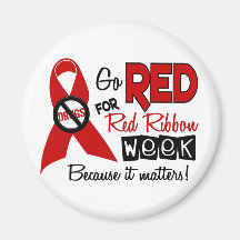Go Red For Red Ribbon Week Magnet