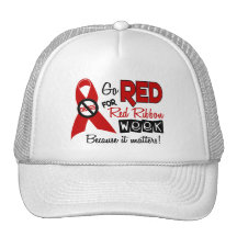 Go Red For Red Ribbon Week Mesh Hats