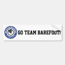 Go Team Barefoot! Bumper Sticker