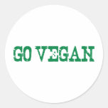 Go Vegan Round Stickers