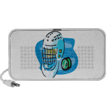 Goalie Mask White Laptop Speakers