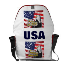 GOD BLESS AMERICA COURIER BAG