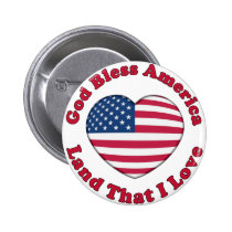 God Bless America buttons