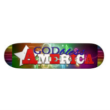 GOD BLESS AMERICA SKATE BOARD