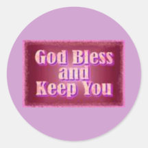 God Bless and Keep You stickers