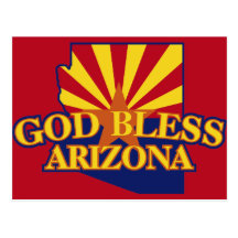God Bless Arizona Post Cards