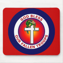 GOD BLESS OUR FALLEN TROOPS MOUSE PAD