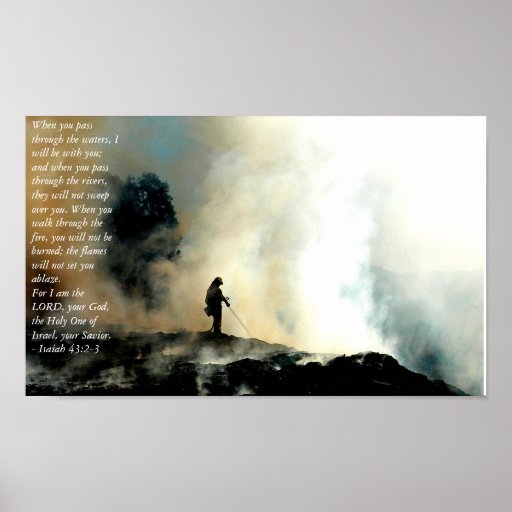 God Bless our Firefighters Poster