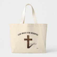 GOD BLESS OUR RESERVES with rugged cross Bag